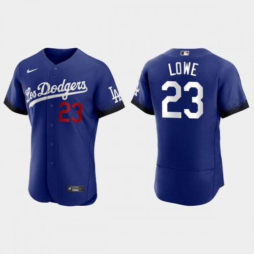 Los Angeles Los Angeles Dodgers #23 Derek Lowe Men's 2021 City Connect Authentic Jersey Royal Men's