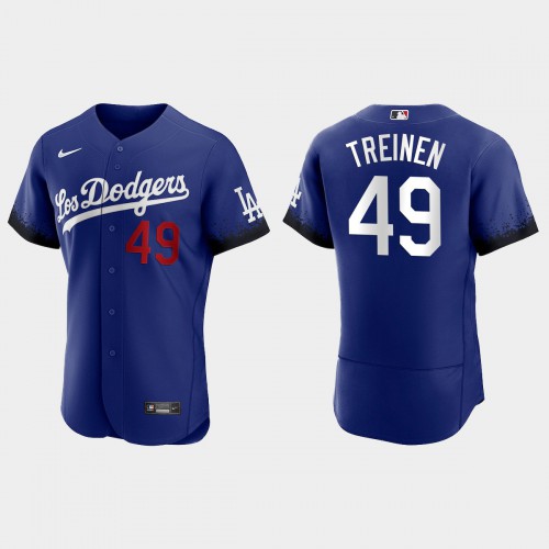 Los Angeles Los Angeles Dodgers #49 Blake Treinen Men's 2021 City Connect Authentic Jersey Royal Men's