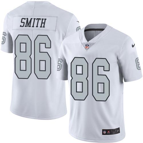 Las Vegas Raiders #86 Lee Smith White Men's Stitched Limited Rush Jersey Men's