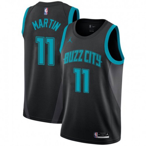 Charlotte Hornets #11 Cody Martin Black Jordan Swingman City Edition 2018/19 Jersey Mens