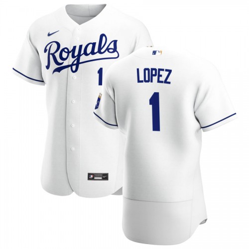 Kansas City Kansas City Royals #1 Nicky Lopez Men's White Home 2020 Authentic Player Jersey Men's