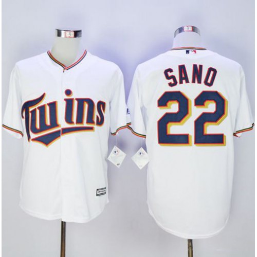 Minnesota Twins #22 Miguel Sano New White Cool Base Stitched Jersey Men's