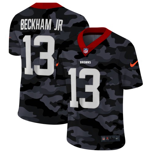 Cleveland Cleveland Browns #13 Odell Beckham Jr. Men's 2020 Black CAMO Vapor Untouchable Limited Stitched Jersey Men's