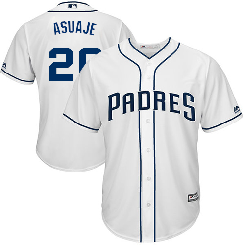 San Diego Padres #20 Carlos Asuaje White New Cool Base Stitched Jersey Men's