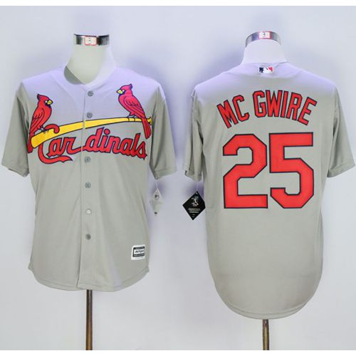 St.Louis Cardinals #25 Mark McGwire Grey New Cool Base Stitched Jersey Men's
