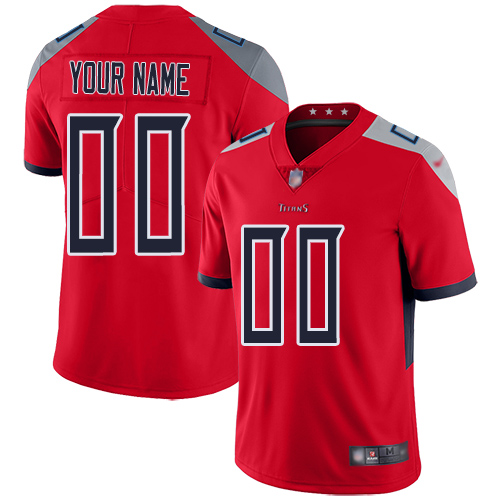 Tennessee Titans Customized Red Men's Stitched Limited Inverted Legend Jersey