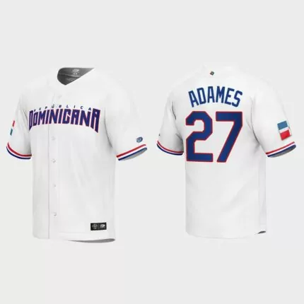 Willy Adames Dominican Republic Baseball 2023 World Baseball Classic Replica Jersey – White
