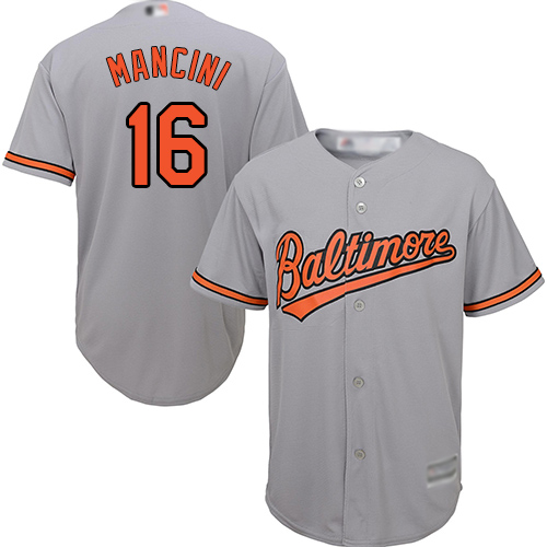 Baltimore Orioles #16 Trey Mancini Grey New Cool Base Stitched Jersey Men's