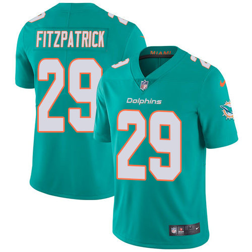 Miami Dolphins #29 Minkah Fitzpatrick Aqua Green Team Color Men's Stitched Vapor Untouchable Limited Jersey Men's
