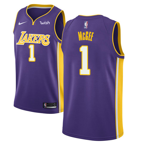 Los Angeles Lakers #1 JaVale McGee Purple Youth Swingman Statement Edition Jersey Youth