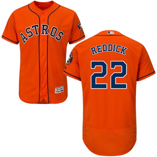 Houston Astros #22 Josh Reddick Orange Flexbase Authentic Collection Stitched Jersey Men's