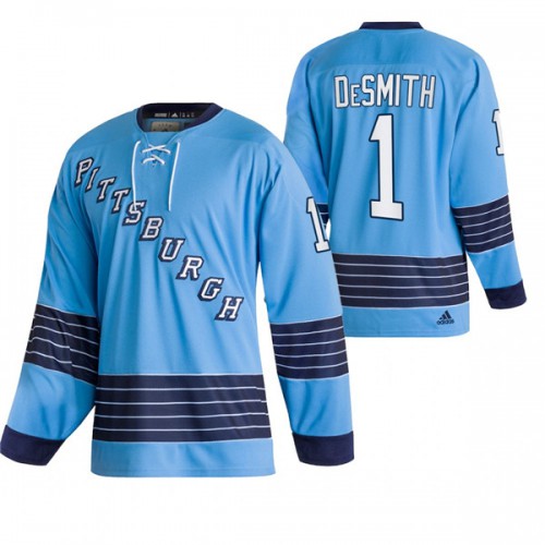 Pittsburgh Pittsburgh Penguins #1 Casey Desmith Adidas Men's Light Blue Team Classics Authentic Jersey Men's