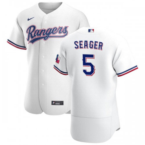 Texas Texas Rangers #5 Corey Seager Men's White Home 2020 Authentic Player Jersey Men's