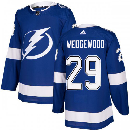 Adidas Tampa Bay Lightning #29 Scott Wedgewood Blue Home Authentic Stitched Jersey Men's