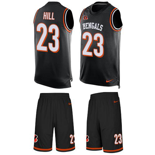 Bengals #23 Daxton Hill Black Team Color Men's Stitched Limited Tank Top Suit Jersey
