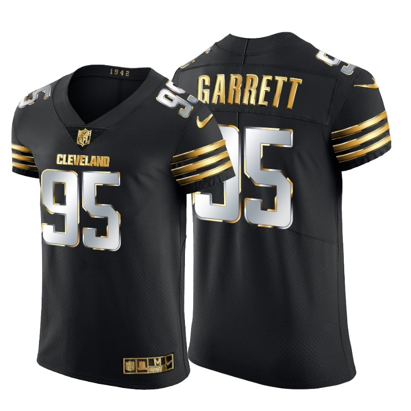 Cleveland Browns #95 Myles Garrett Men's Black Edition Vapor Untouchable Elite Jersey