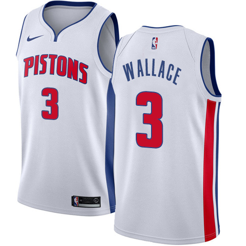 Detroit Pistons #3 Ben Wallace White Youth Swingman Association Edition Jersey Youth
