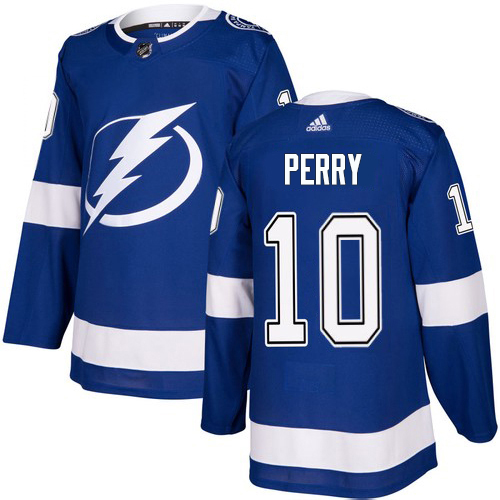 Adidas Tampa Bay Lightning #10 Corey Perry Blue Home Authentic Stitched Jersey Men's