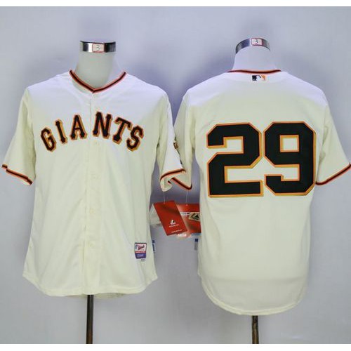 San Francisco Giants #29 Jeff Samardzija Cream Cool Base Stitched Jersey Men's