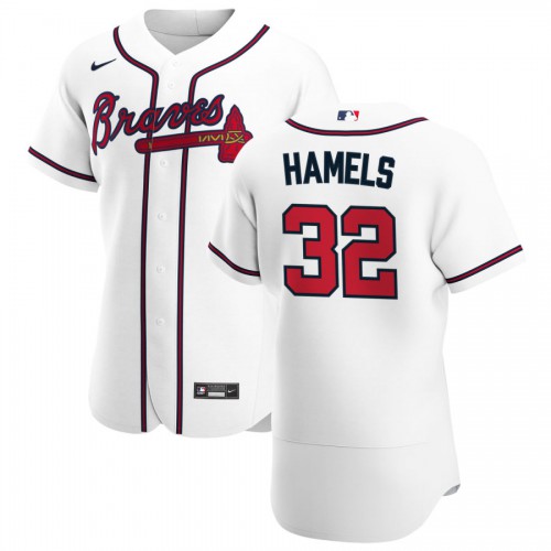 Atlanta Atlanta Braves #32 Cole Hamels Men's White Home 2020 Authentic Player Jersey Men's