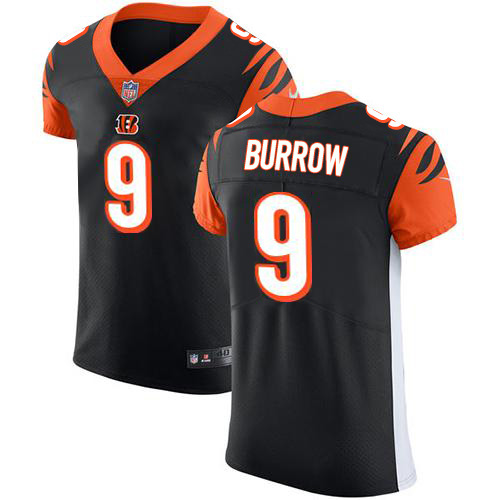 Bengals #9 Joe Burrow Black Team Color Men's Stitched Vapor Untouchable Elite Jersey