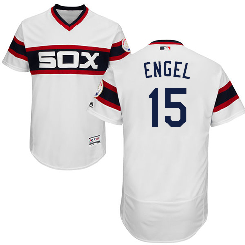 Chicago White Sox #15 Adam Engel White Flexbase Authentic Collection Alternate Home Stitched Jersey Men's