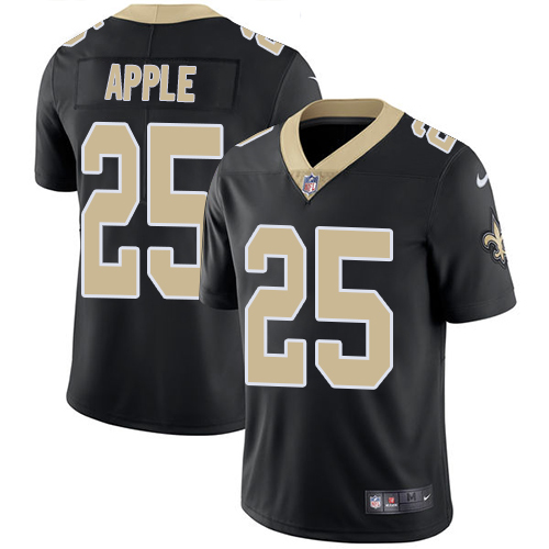 New Orleans Saints #25 Eli Apple Black Team Color Men's Stitched Vapor Untouchable Limited Jersey Men's