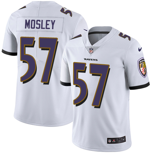 Baltimore Ravens #57 C.J. Mosley White Youth Stitched Vapor Untouchable Limited Jersey Youth
