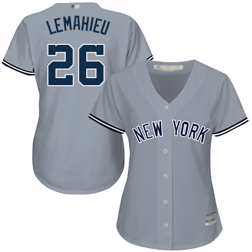 New York Yankees #26 DJ LeMahieu Grey Road Women's Stitched Jersey Womens