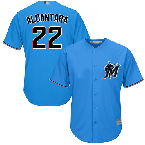 Miami Marlins #22 Sandy Alcantara Blue Cool Base Stitched Youth Jersey Youth