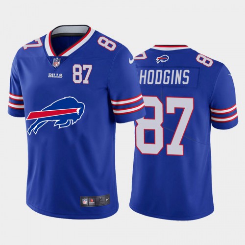Buffalo Buffalo Bills #87 Isaiah Hodgins Royal Blue Men's Big Team Logo Player Vapor Limited Jersey Men's