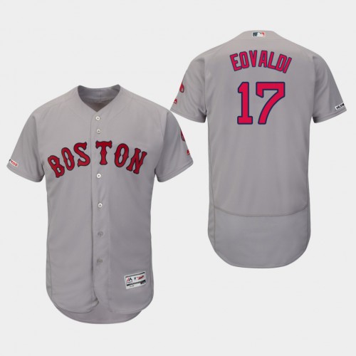 Boston Red Sox #17 Nathan Eovaldi Grey Flexbase Authentic Collection Stitched Jersey Men's