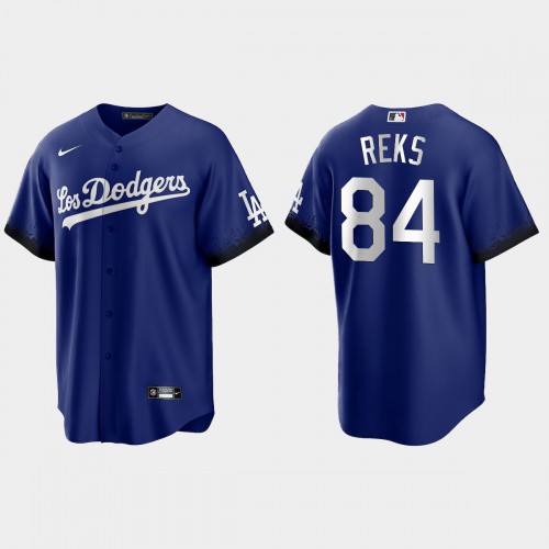 Los Angeles Los Angeles Dodgers #84 Zach Reks Men's 2021 City Connect Game Jersey Royal Men's