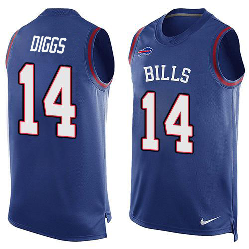 Bills #14 Stefon Diggs Royal Blue Team Color Men's Stitched Limited Tank Top Jersey