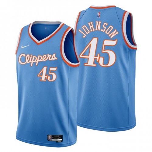 Los Angeles Los Angeles Clippers #45 Keon Johnson Mens Blue 2021/22 Swingman Jersey - City Edition Mens