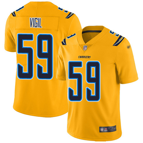 Los Angeles Chargers #59 Nick Vigil Gold Men's Stitched Limited Inverted Legend Jersey Men's