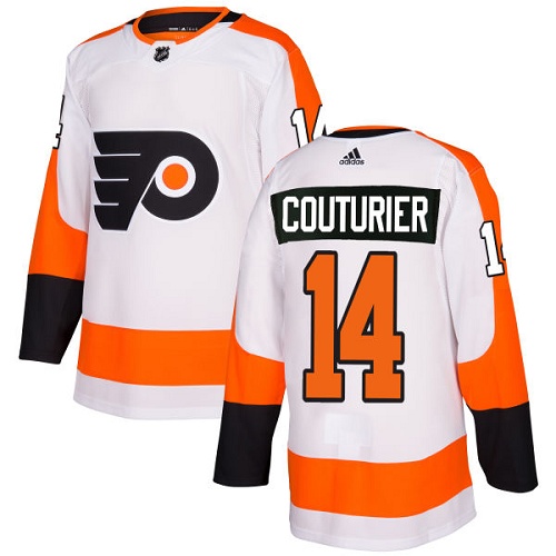 Adidas Philadelphia Flyers #14 Sean Couturier White Road Authentic Stitched Youth Jersey Youth