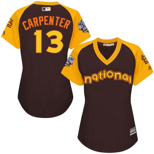 St.Louis Cardinals #13 Matt Carpenter Brown 2016 All-Star National League Women's Stitched Jersey Womens