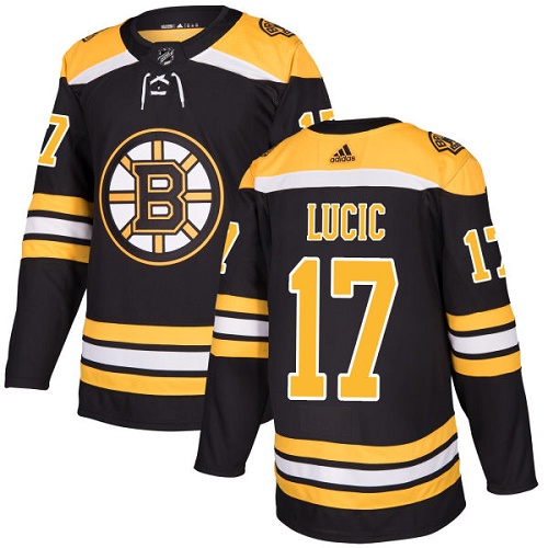 Adidas Boston Bruins #17 Milan Lucic Black Home Authentic Stitched Jersey Men's
