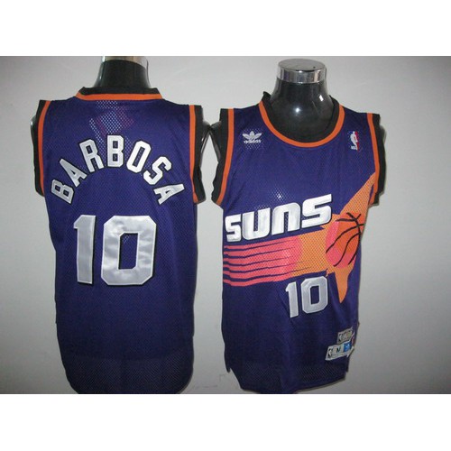 Phoenix Suns #10 Leandro Barbosa Throwback Purple Stitched Jersey Mens