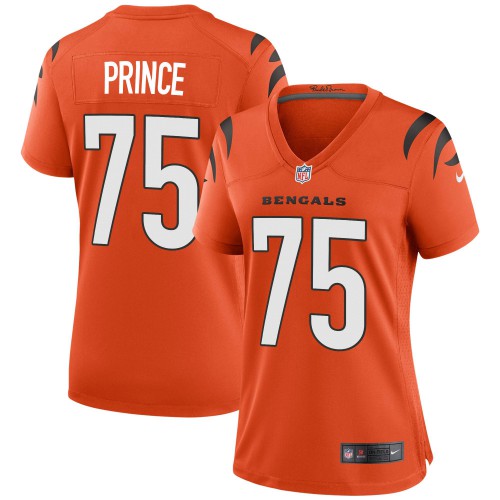 Cincinnati Cincinnati Bengals #75 Isaiah Prince Orange Women's Game Jersey Womens