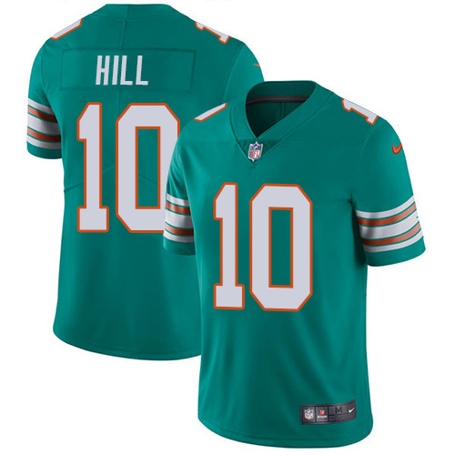 Dolphins #10 Tyreek Hill Aqua Green Alternate Youth Stitched Vapor Untouchable Limited Jersey
