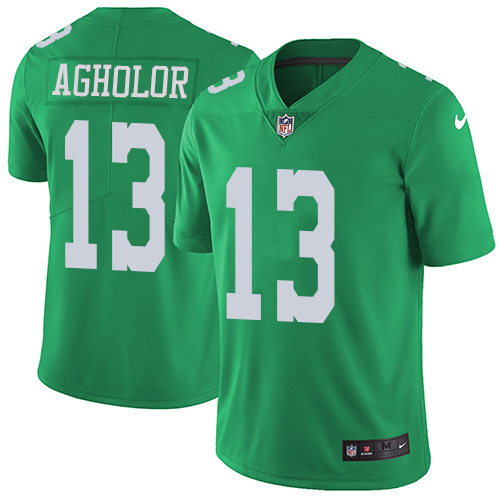Philadelphia Eagles #13 Nelson Agholor Green Youth Stitched Limited Rush Jersey Youth