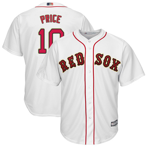 Boston Red Sox #10 David Price White Cool Base Stitched Youth Jersey Youth