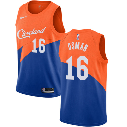 Cleveland Cavaliers #16 Cedi Osman Blue Swingman City Edition 2018/19 Jersey Mens