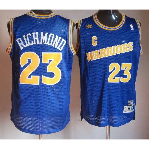 Golden State Warriors #23 Mitch Richmond Blue Throwback Stitched Jersey Mens