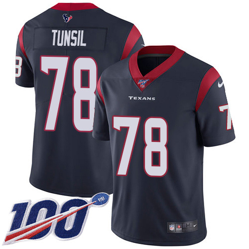 Houston Texans #78 Laremy Tunsil Navy Blue Team Color Youth Stitched 100th Season Vapor Untouchable Limited Jersey Youth