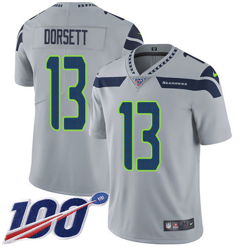 Seattle Seahawks #13 Phillip Dorsett Grey Alternate Youth Stitched 100th Season Vapor Untouchable Limited Jersey Youth