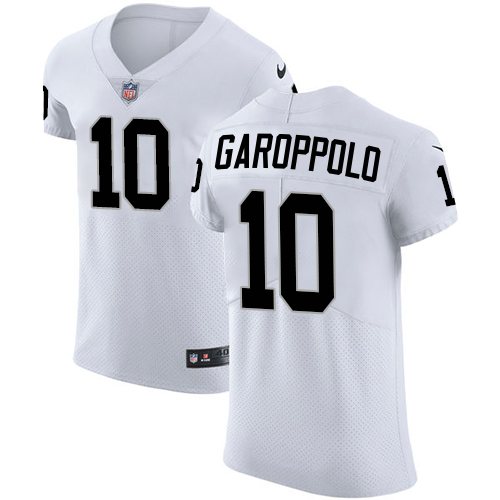 Raiders #10 Jimmy Garoppolo White Men's Stitched Vapor Untouchable Elite Jersey