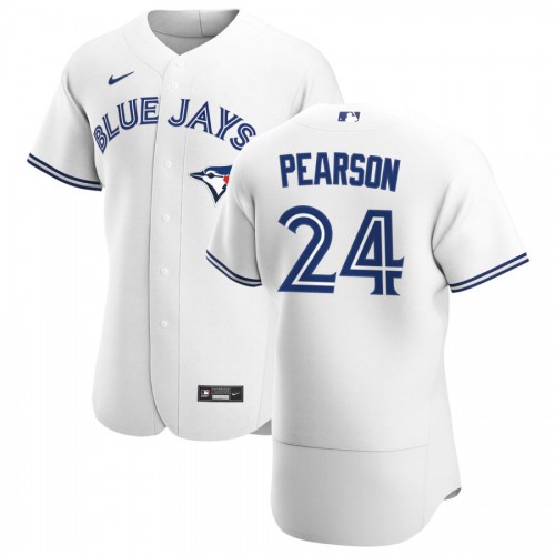 Toronto Toronto Blue Jays #24 Nate Pearson Men's White Home 2020 Authentic Player Jersey Men's